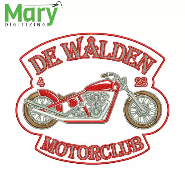 bike Embroidery digitizing